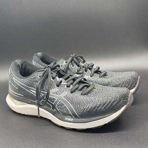 Ladies Asics Black and Gray Gel-Cumulus Sneakers Sz 8